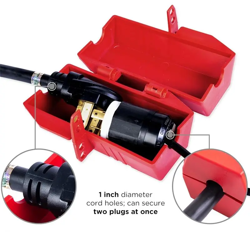 DT17 Plug Lock for Lockout Tagout Large Electrical Plug Lockout Device Industrial Grade Safety Power Socket Lock Box