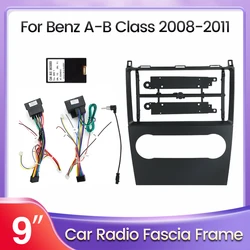 Car Radio Fascias Frame for Mercedes Benz B200 A B Class W169 A160 A180 A200 A220 2009 - 2012 Dashboard Panel Power Cord Frame