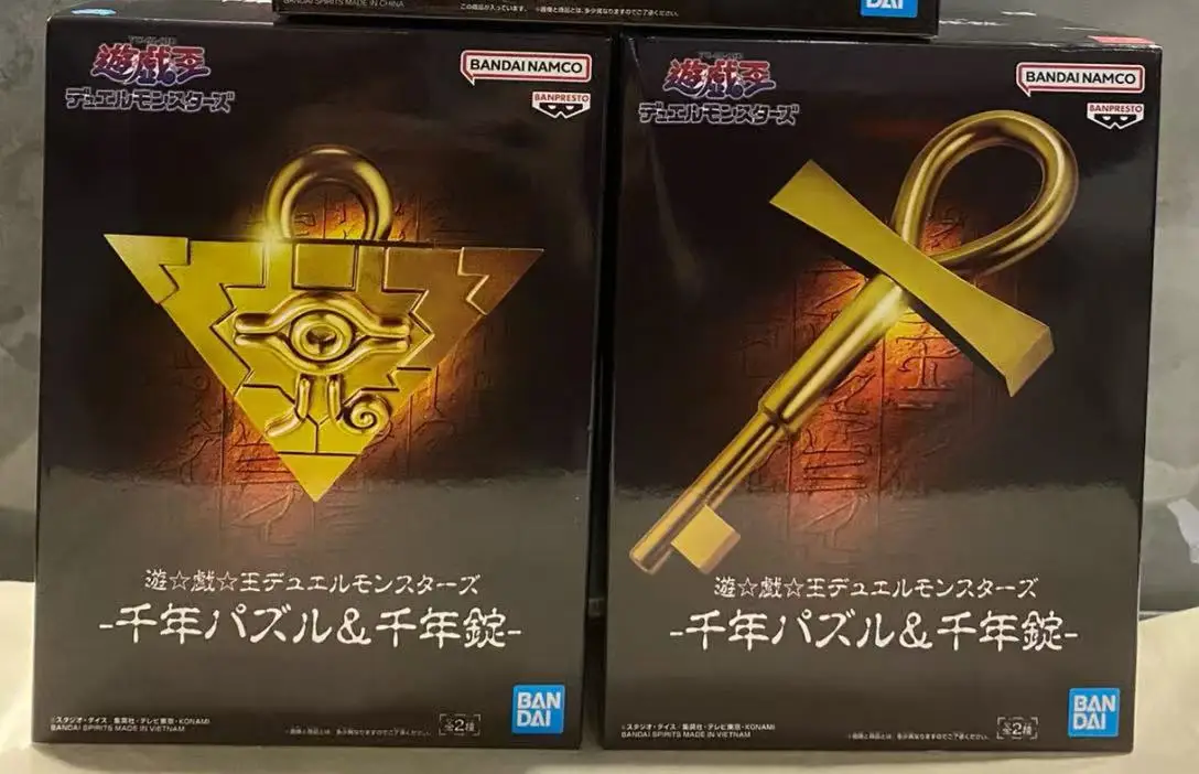 In Stock BANDAI Original Yu-Gi-Oh! Duel Monsters - (A: Thousand Year Puzzle) (B: Thousand Year Tablets) Anime Figures Toys