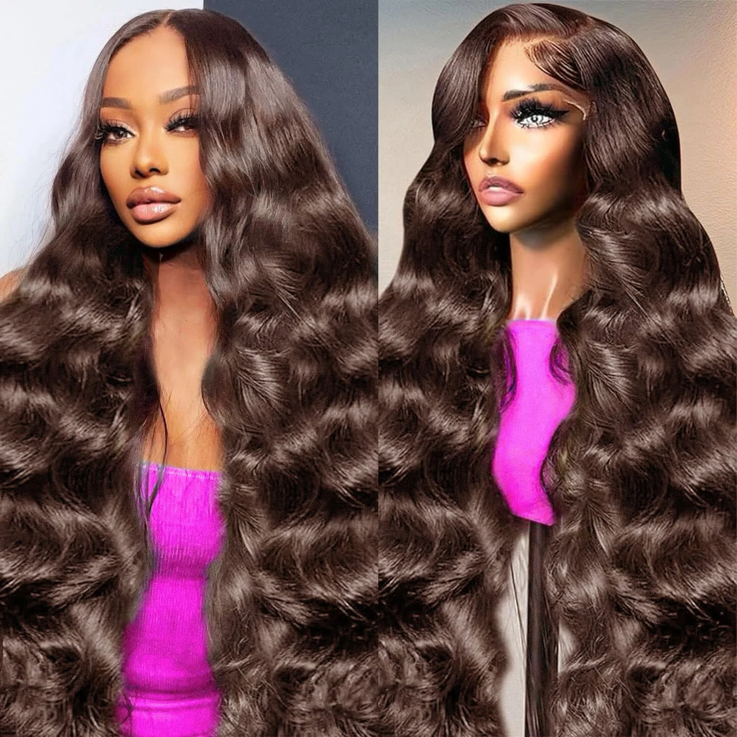 

Шоколадно-коричневый 13x4 HD Кружевной парик с объемной волной Бразильский парик 13x6 Кружевные фронтальные парики для женщин 100% парик из человеческих волос Remy