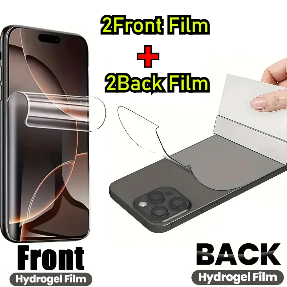

Back +Front Hydrogel Film Soft Hydrogel Film for lPhone 15 16 17 Pro Max 16 15 14 Plus 11 12 13 14 17 Air Clear HD Hydrogel Film