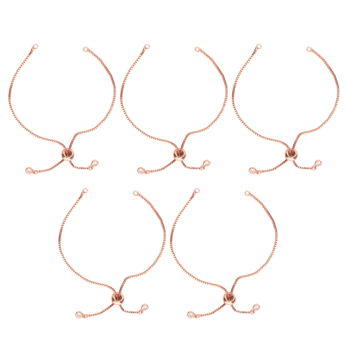 

5Pcs Adjustable Bracelets Copper DIY Semi-Finished Hand Chain for Jewelry Making Bangle Bracelet Making Supplies