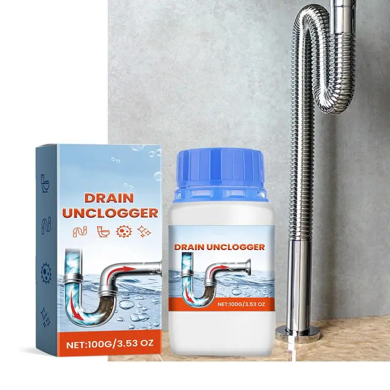 Clogged Drain Cleaner Drain Opener Cleaner Powerful Shower Drain Clog Remover Hair Dissolving Drain Cleaner Sink Unclogger