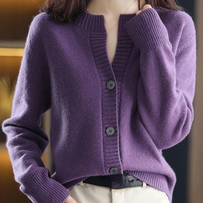 Cardigans Woman Knitted Winter 2024 Trend Fashion Tops Cardigan For Women Sweater Vintage High Quality Sweaters Korean Style