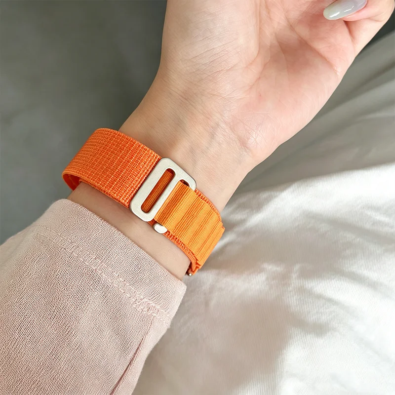 22mm 20mm Watch Band Alpine Loop For Samsung Galaxy Watch 7 FE 6 5 4 Classic Gear S3 Sport Nylon Strap Galaxy Watch 7 Bracelet 3
