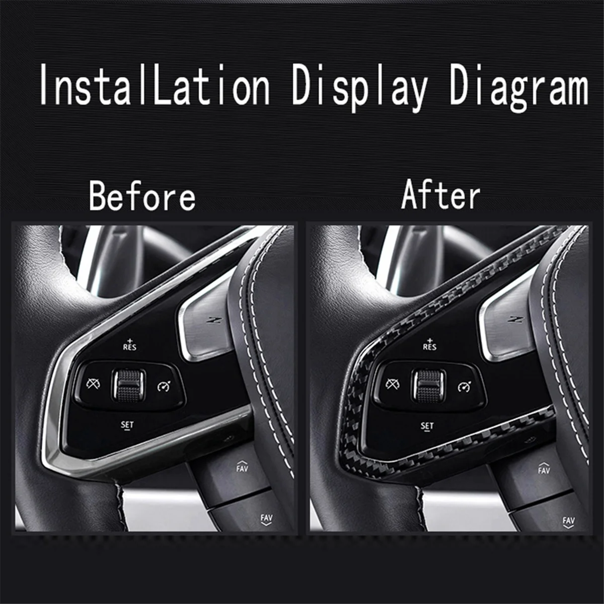 

Reliable-Real Carbon Fiber Car Steering Wheel Switch Trim Frame for Chevrolet Corvette C8 Z51 2020-2022-ABIQ