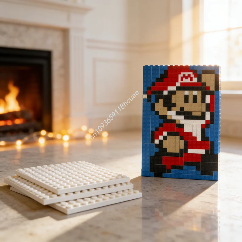 

181pcs MOC Art Santa Mario Model Building Blocks Architecture Assemble DIY Creative Christmas Gift Toys Brick Idea Education