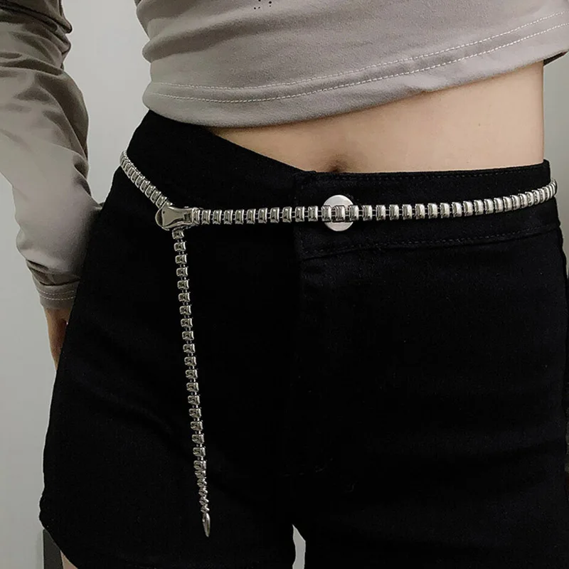 Retro Einfache Metall-Schlangen-Taillenkette Persönlicher Verstellbarer Kettengürtel Kleid-Hosen-Taillendekoration Accessoires