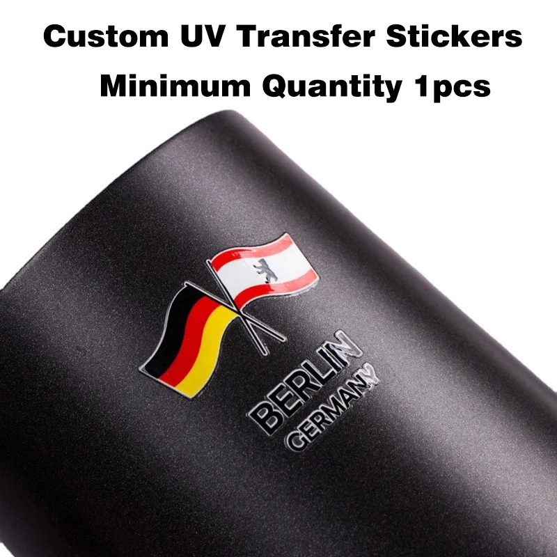 Custom UV Transfer 3D Stickers Decal Logo Brand Text Letter Printed Waterproof Adhesive Color For Bottle Box Label Personalized