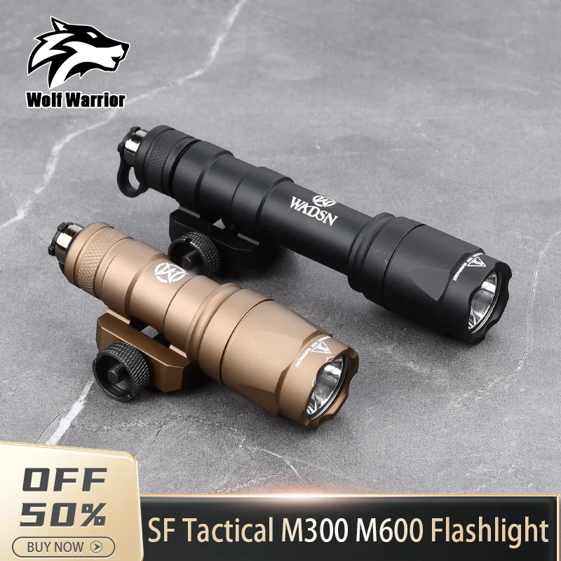 Tactical SF M300 M300A M600 M600C Powerful Flashlight LED Airsoft outdoors Hunting Weapon reconnaissance light Suitable for 20MM