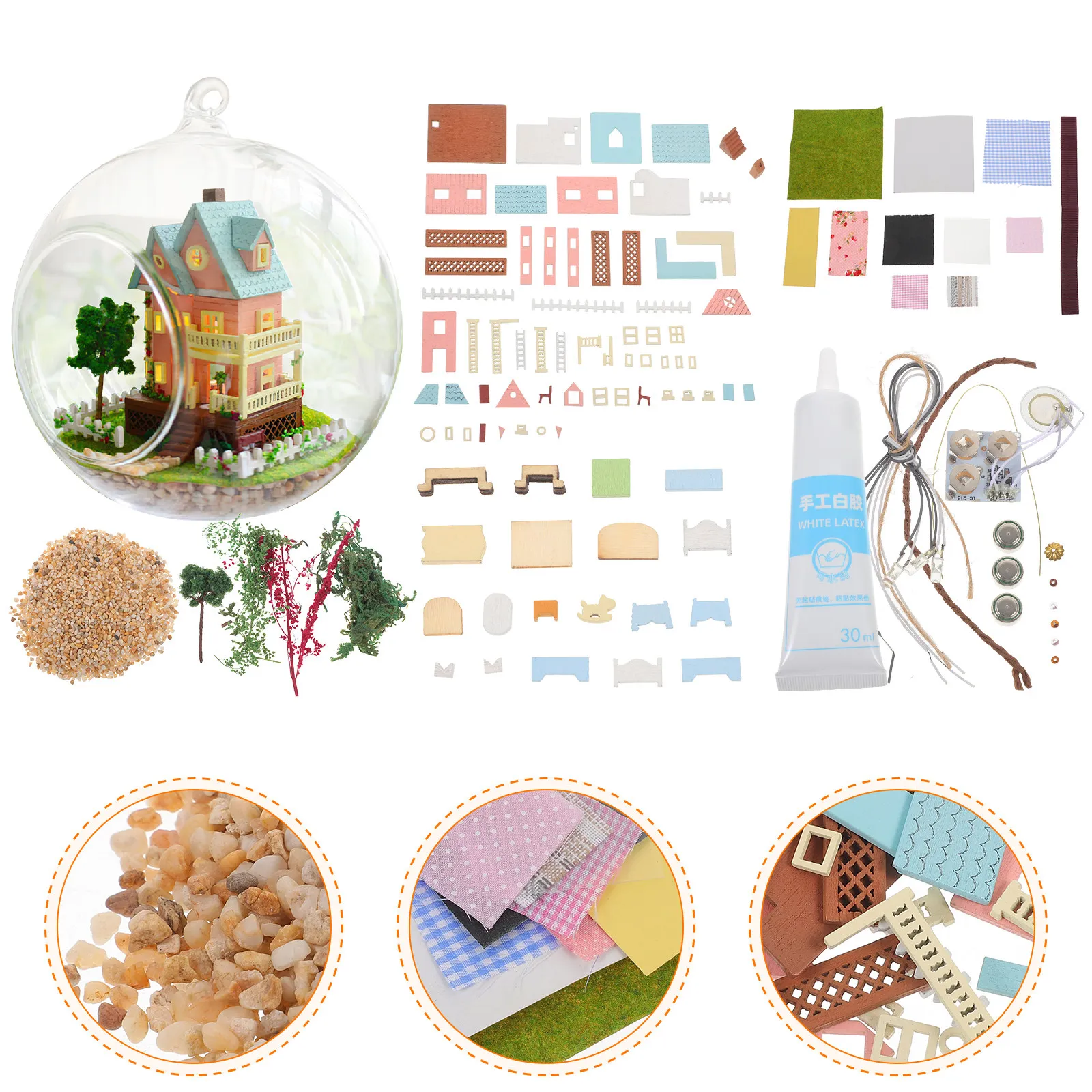 

House Kit Premium Miniature Home Craft Building Set for Kids Family Fun Creative Gift Christmas Birthday Valentine's