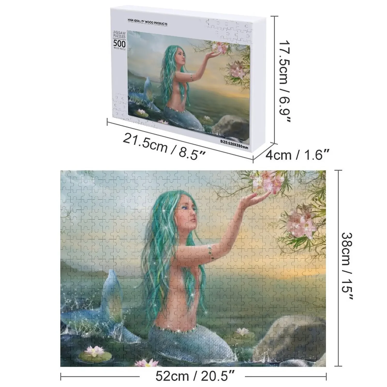 해양 인어 직소 퍼즐 맞춤형 사진 선물 게임 어린이 퍼즐