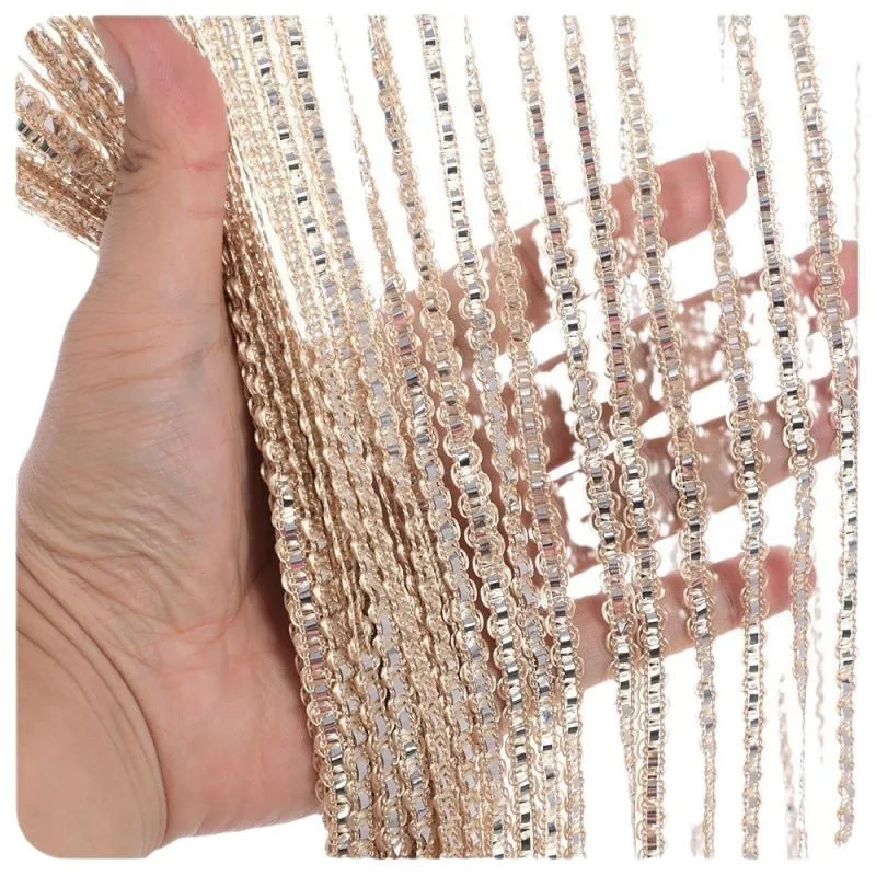 Fashion Background Decorative Curtains New Party Scene Layout Silver Thread Partition Tassel Hanging Curtain