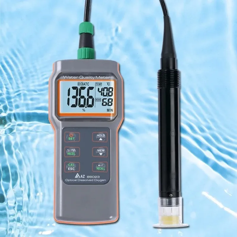 AZ86023 Handheld Fluorescence Dissolved Oxygen Meter IP67 Waterproof No Polarization Time Required