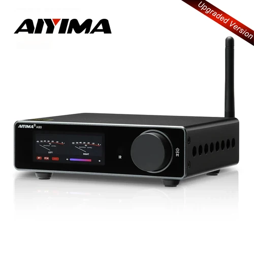 AIYIMA A80 TPA3255 PFFB Bluetooth DAC amplificador de potencia estéreo 300Wx2 Clase D 2,0 amplificador Digital de alta resolución con entrada USB RCA TRS OPT COA