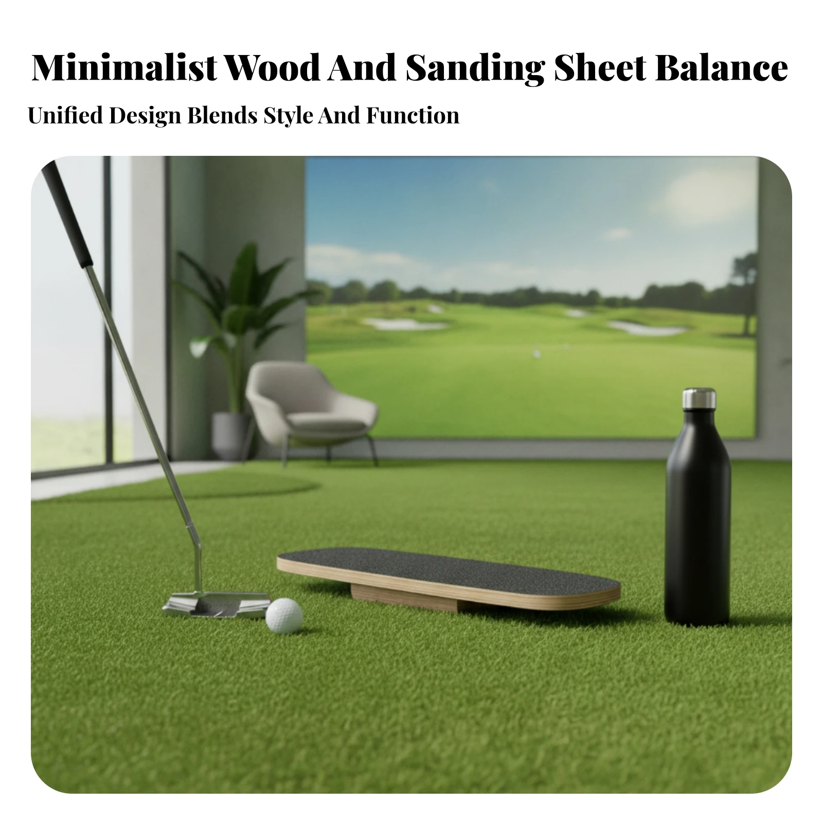 Golf Balance Board Wooden Balance Training Board Exercise Gear Rounded Anti-Slip for Golfers
