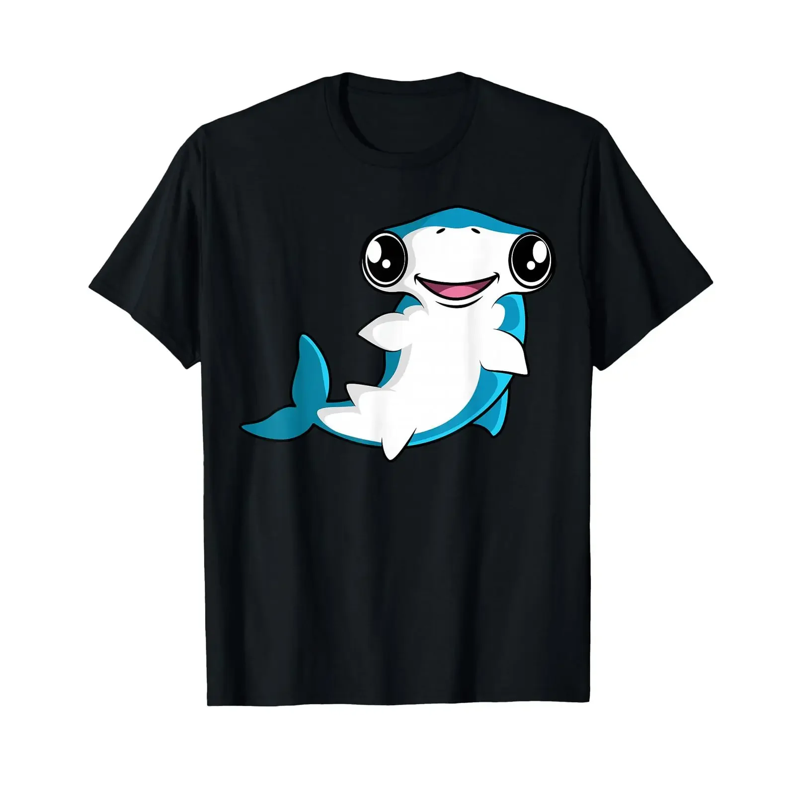Kawaii Hammer Shark T Shirt vintage Washed Soft designer clothes Versatile Casual Stylish Unisex Stretched Breathable fashion