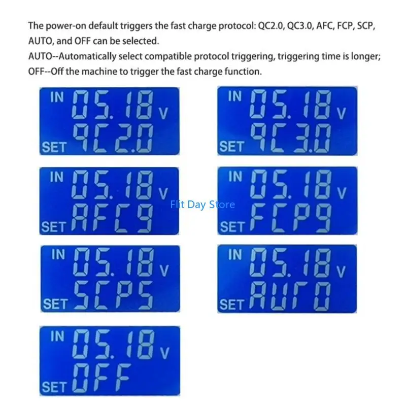 F92C Digital USB Adjustable Power Supply Module Constant Constant Current QC2.0 Step Up Module Fan