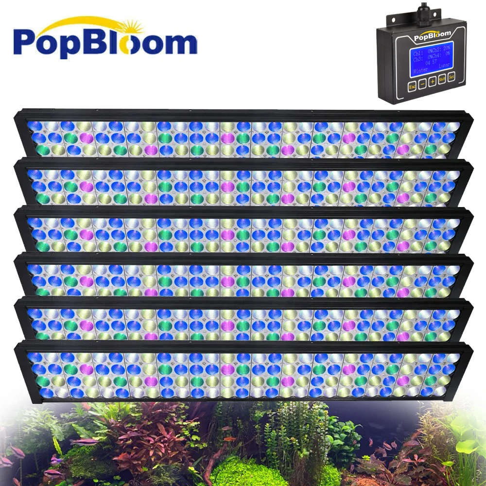 

PopBloom-LED Aquarium Lighting, Plant Lamp, Freshwater Plants Light for Aquarium, Turing75, 6PCs