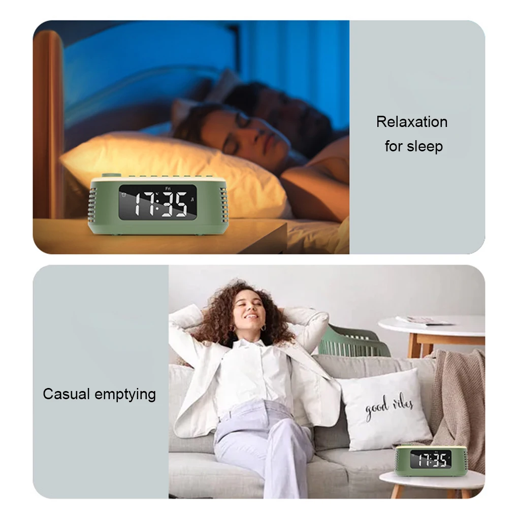 Altavoz estéreo de ruido blanco con función de despertador y altavoces con pantalla LED con Bluetooth