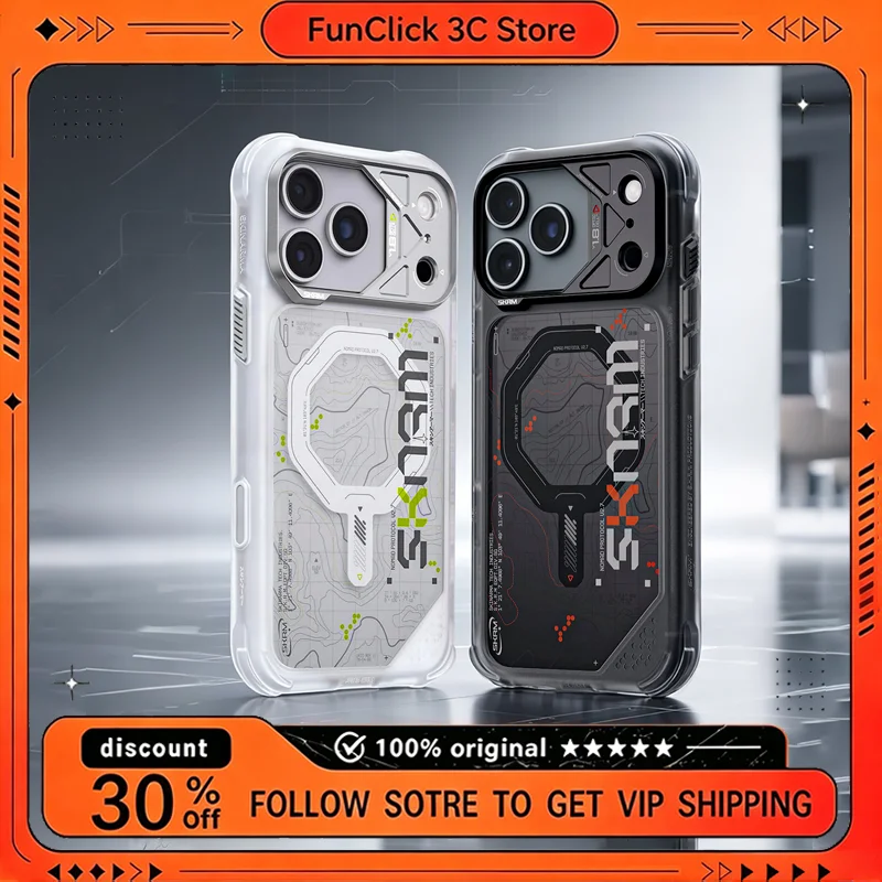 SKINARMA Case for iPhone 18 Pro Max for MagSafe Shockproof Airbag AI Camera Button Clear Dual Layer Lanyard Cover for 17 Pro Max