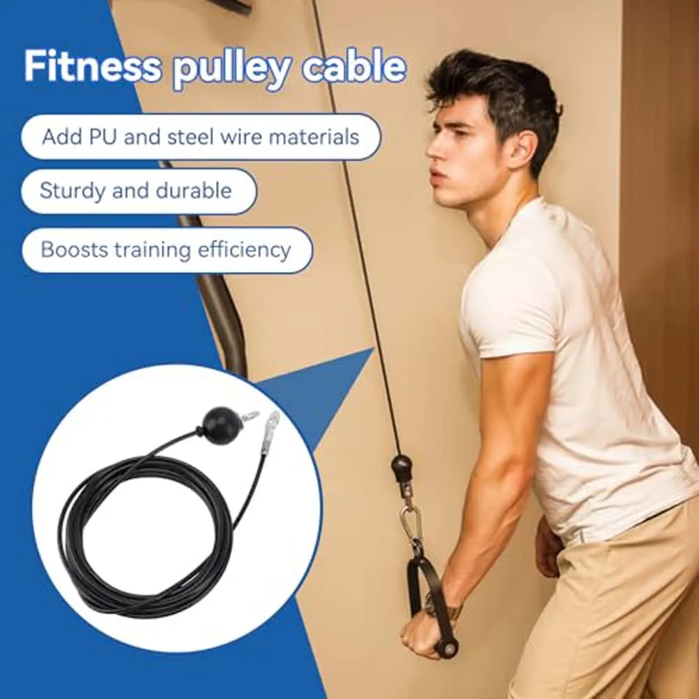 1,4/1,8/2/2,5M Stahlseil DIY Hochleistungs-Multigym-Kabel Fitness-Seilzugmaschine Heim-Fitness-Trainingsgeräte Zubehör – Detail 6