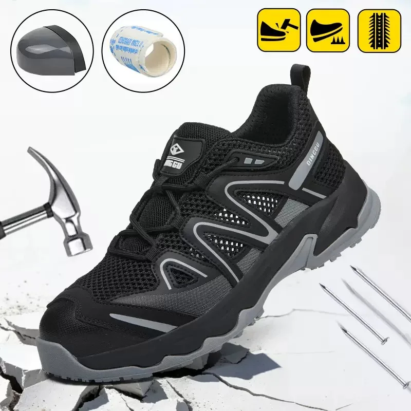 Men's and Women's Summer Work Shoes: Breathable, Lightweight, Puncture-Resistant, Slip-Resistant, and Durable