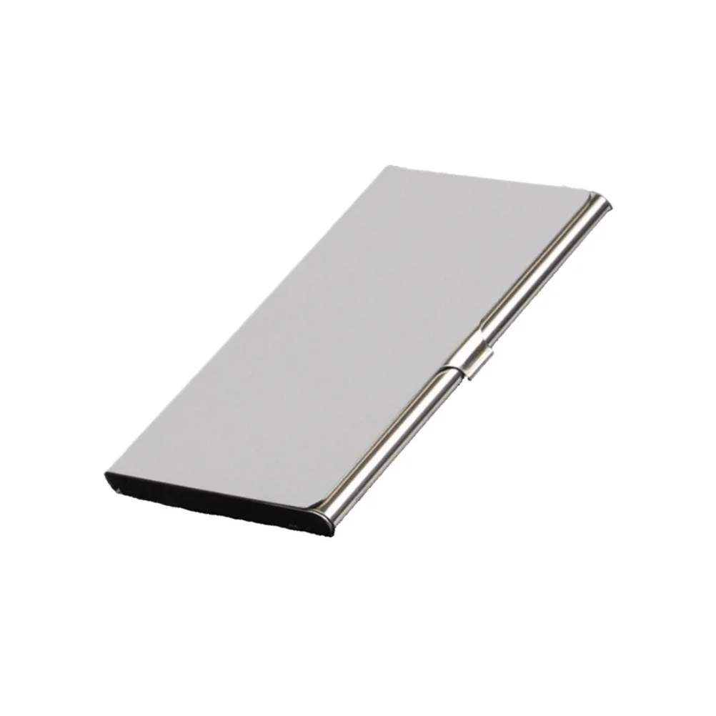 

1pc Stainless Steel Business Card Holder Thin Metal Name Case For Credit Gift Cards Portable Wallet Organizer Simple Name Holder