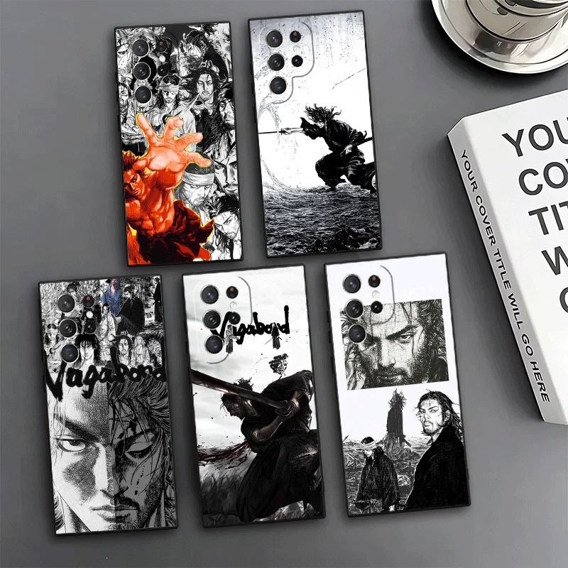 Vagabond Samurai Manga Phone Case For Samsung Galaxy S24 S25 S26 Ultra S23 Plus S22 S21 FE S20 + Edge Pattern Customized Cover