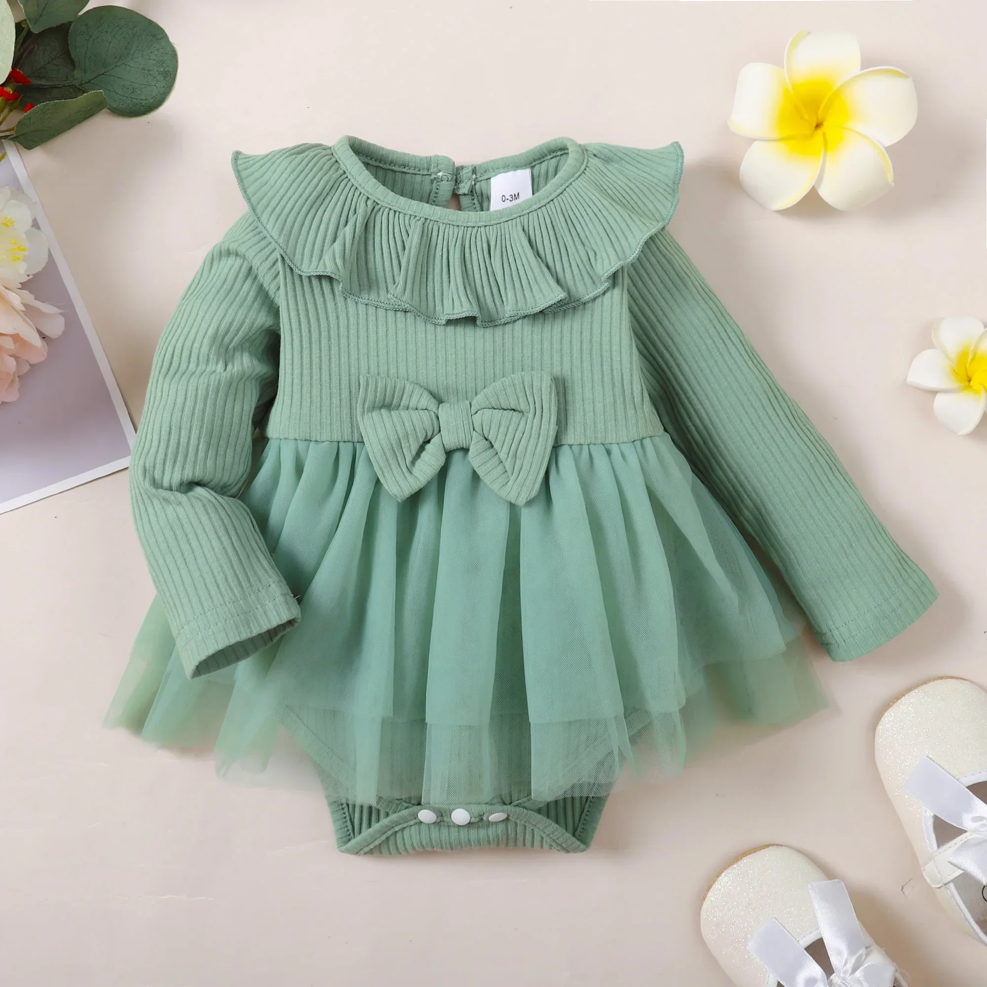 

Autumn And Winter Styles Newborn Baby 0-1 Years Old Girls Romper Onepiece Cute Baby