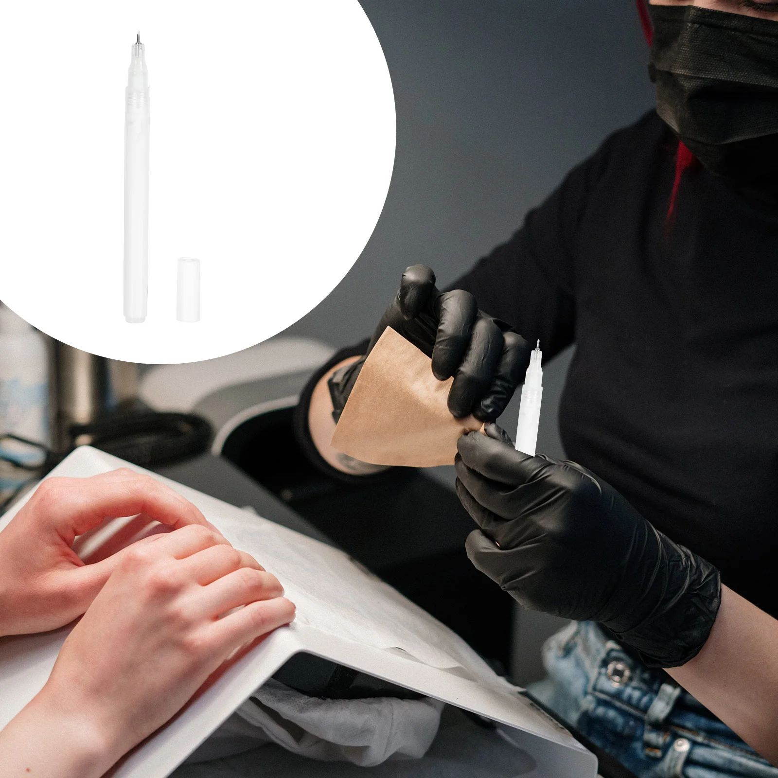 1 قطعة قلم جرافيتي مقاوم للماء أداة فنية عملية للأظافر مادة PP تدوم طويلاً مقبض مريح سهل التشغيل أظافر ذاتية الصنع #1