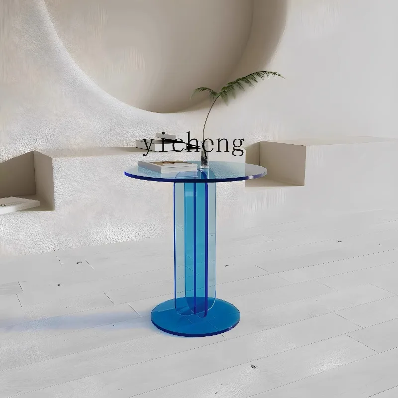 

CZ-10 Acrylic Living Room Sofa Side Table Round Hotel Apartment Coffee Table coffee tables