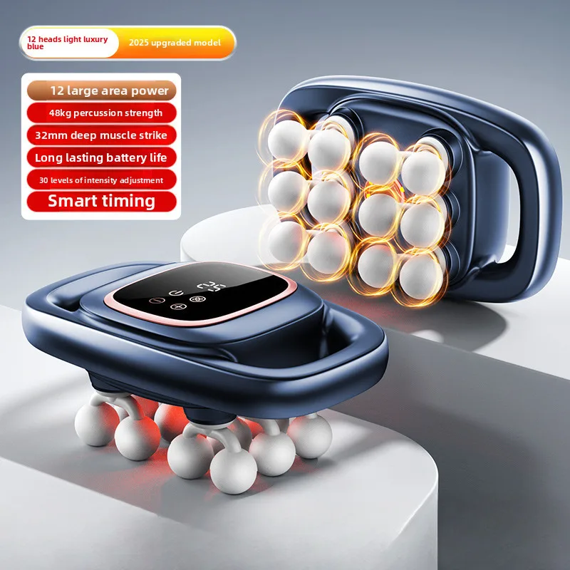 

Portable 12-head Professional Massage Device For Head And Neck Handheld Deep Tissue Percussion Therapy For Muscle Pain Relief
