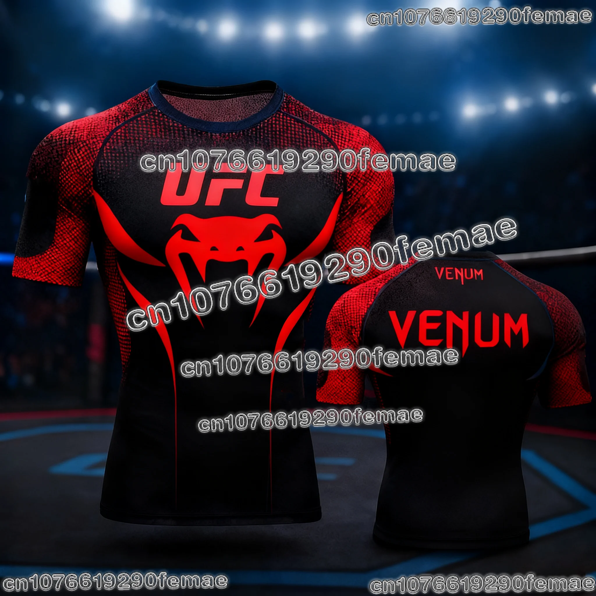 UFC مقاتلة تي شيرت للرجال ثلاثية الأبعاد طباعة قصيرة الأكمام س الرقبة اللياقة البدنية الصالة الرياضية تجريب رداء علوي غير رسمي لملابس الشارع الرياضية الصيفية