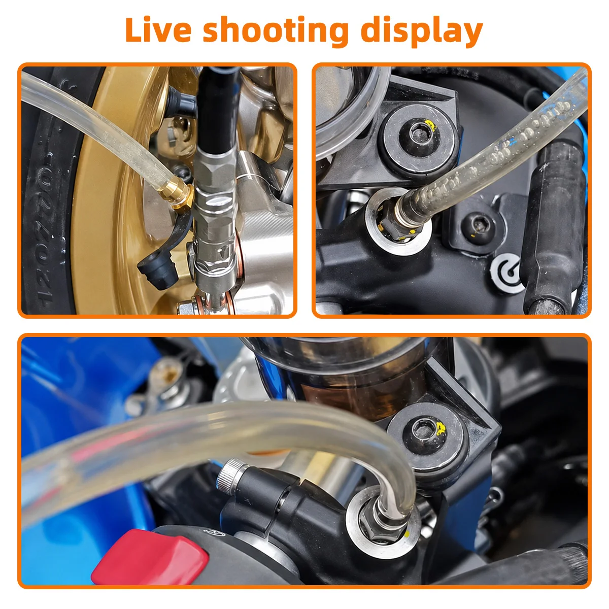PINMOAP Motorrad-Bremsen-Entlüftungs- und Ölwechselschlauch mit Einweg-Rückschlagventil, geeignet für Auto-, Motorrad- und Auspuffrohr-Kits. – Detail 6