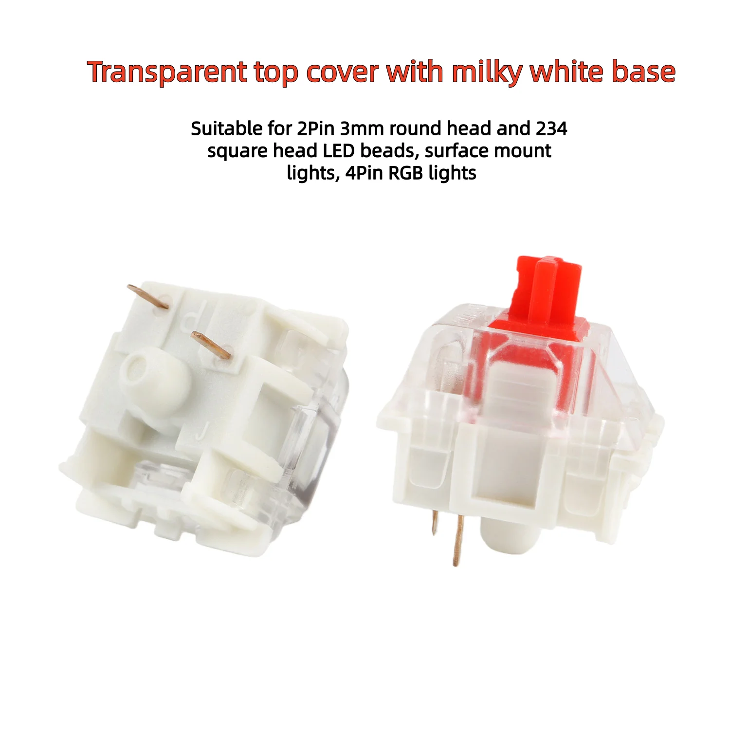 Gateron Switches Mechanical Keyboard KS-9 3 Pin Red Brown Blue Green White RGB Silent Clicky Linear Tactile Compatible Cherry MX view 4