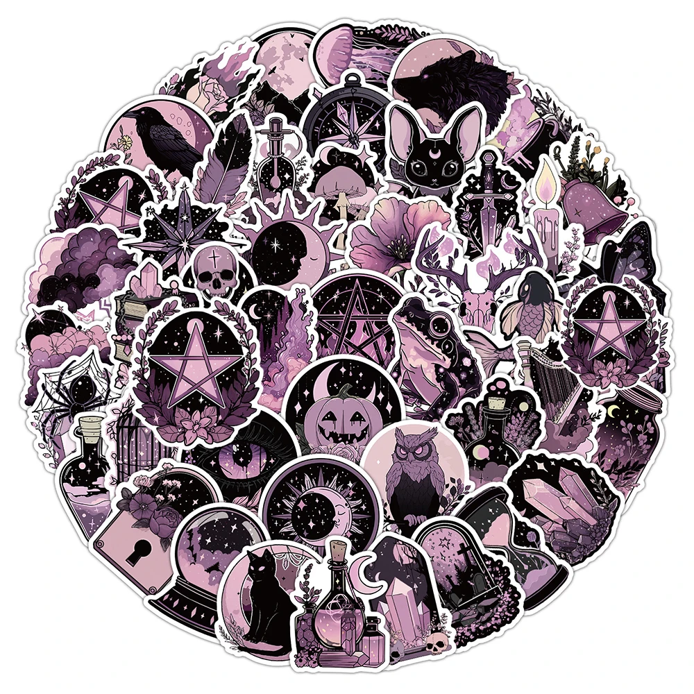 

10/30/50 шт. черные и розовые готические мультяшные эстетические наклейки «сделай сам», ноутбук, автомобиль, телефон, скейтборд, крутые креативные наклейки с граффити, игрушки