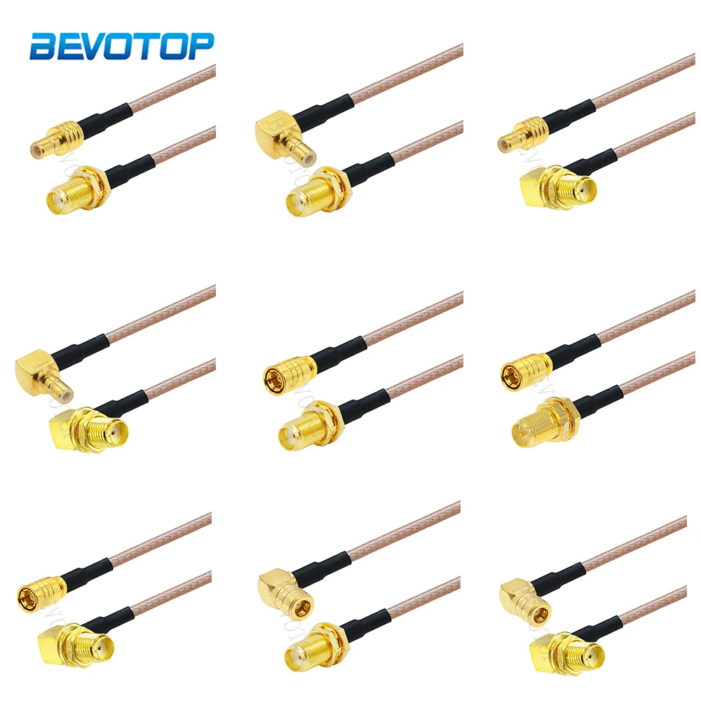 1Pcs RG-316 SMA Female Jack to SMB Male/Female Connector 50 Ohm Low Loss RG316 Cable High-Quality Pigtail Jumper  5CM-10M