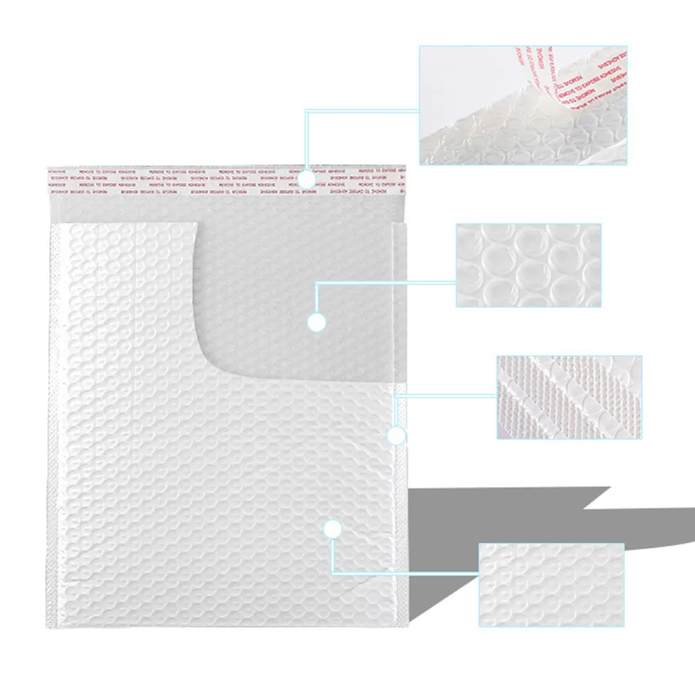 50 قطعة مغلفات فقاعية مقاومة للماء تصميم فريد من نوعه وظيفة الختم الملابس أكياس الشحن أكياس التعبئة والتغليف ذاتية الختم #2