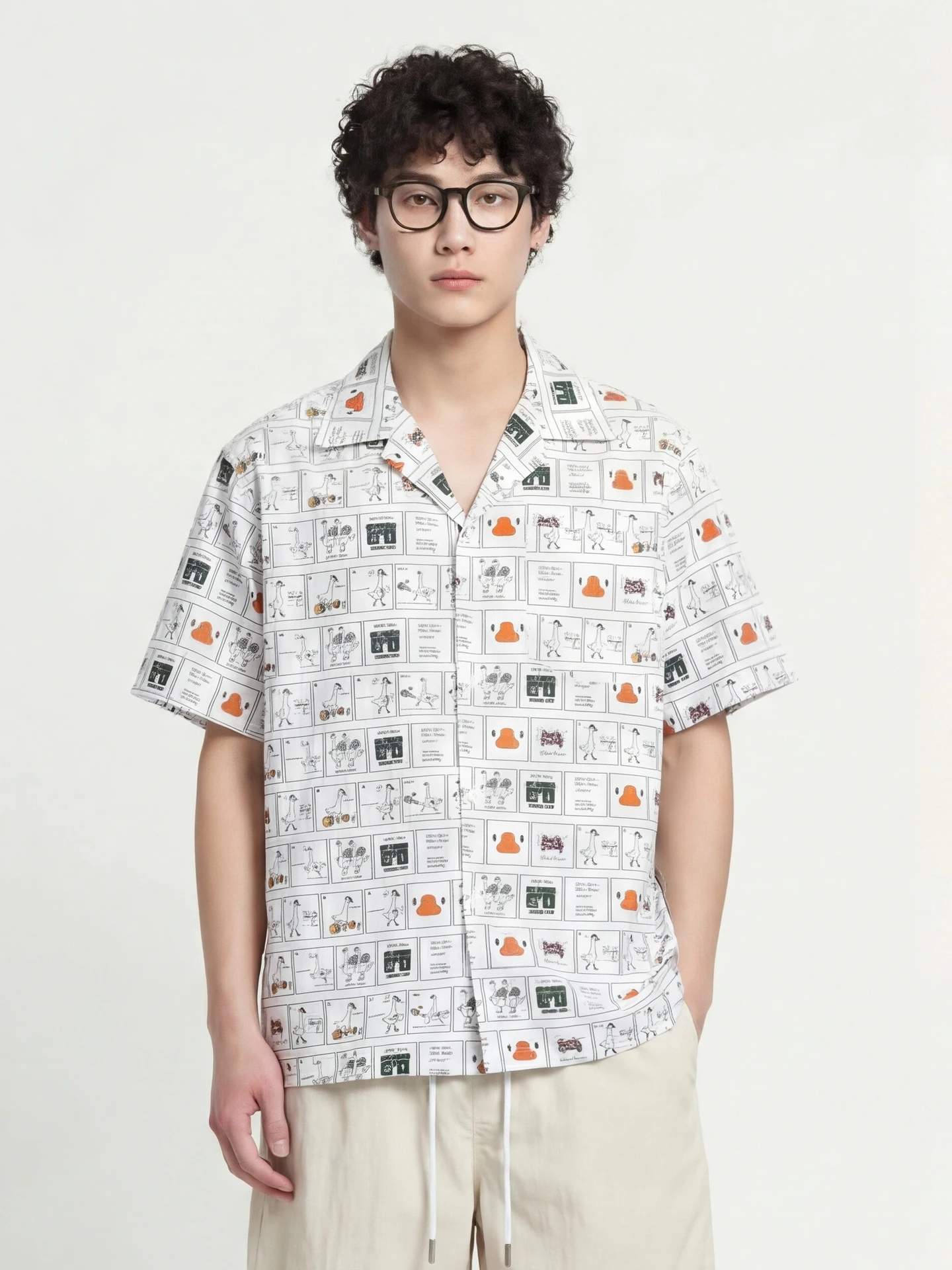 

from Vintage Japanese Loose ort Sve irt ex Summer Trendy Breathable Polyester Fiber Youth Casual Sle Cuban ...