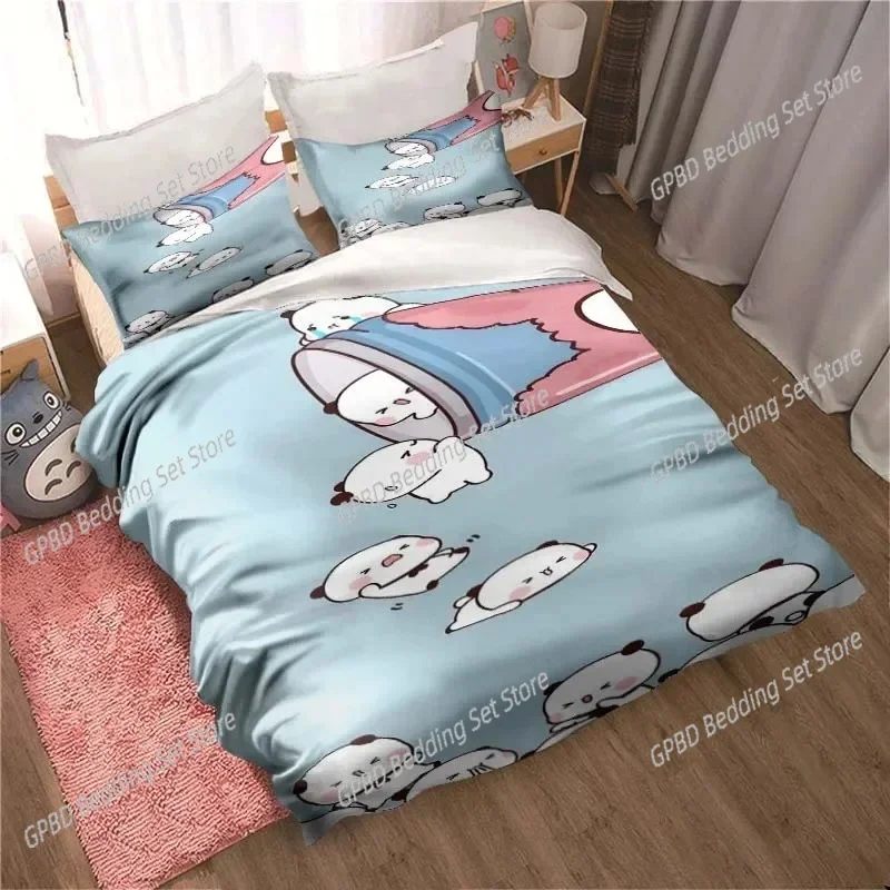 Bubu Dudu Cartoon Cute Bear Kawaii Comfortable Duvet Quilt Cover Pillowcase Bedding Set Children Bedroom Decoration Home Textile