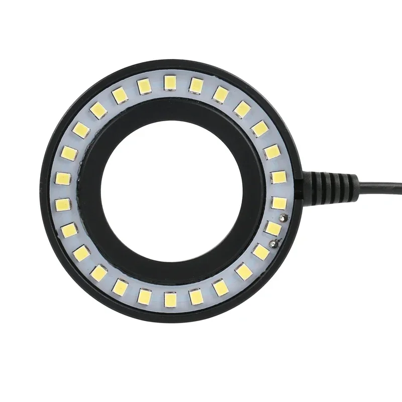 SMD 26 pcs LED Ring Light lampada illuminante regolabile ad alta luminanza 5V USB 6500K - 7500K per microscopio Video industria HDMI USB