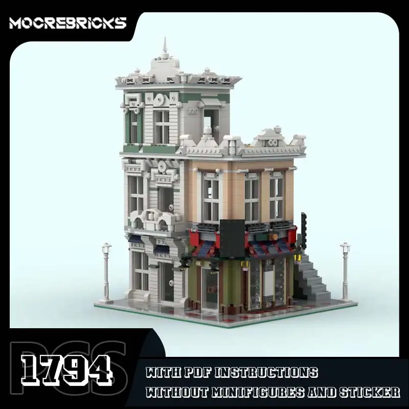 

MOC- 165233 Модульная архитектура, знаменитый город, строительные блоки, сборная модель, технология, кирпичи, игрушки для детского подарка на день рождения