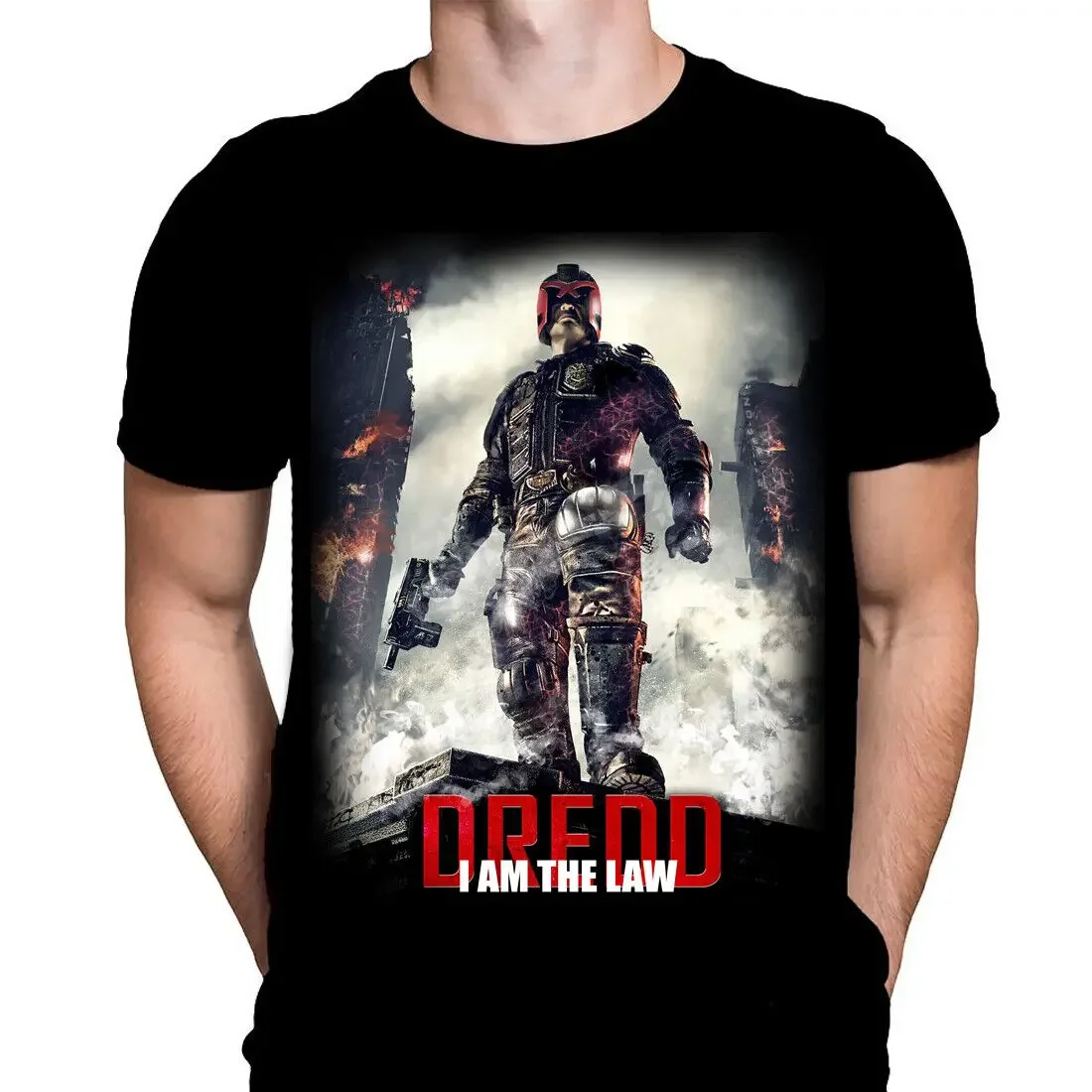 I AM THE LAW Action Sci fi Movie T Shirt Classic Dredd 2000AD