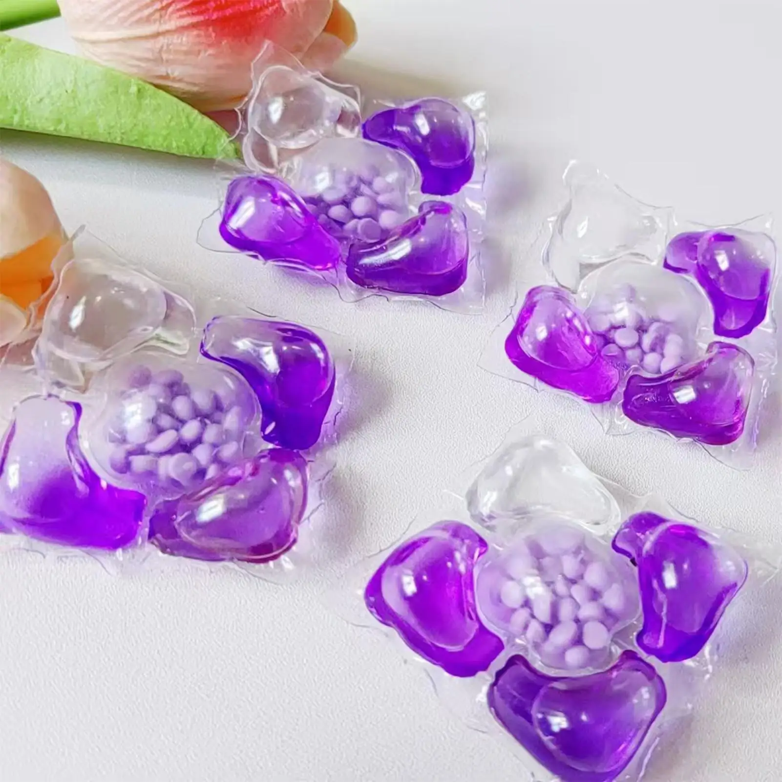 Laundry Pods 5In1 Stain Remover 80 Pacs Detergent Softener Fresh Beads Deep Clean Travel Home Apartment Dorm Hotel Washing