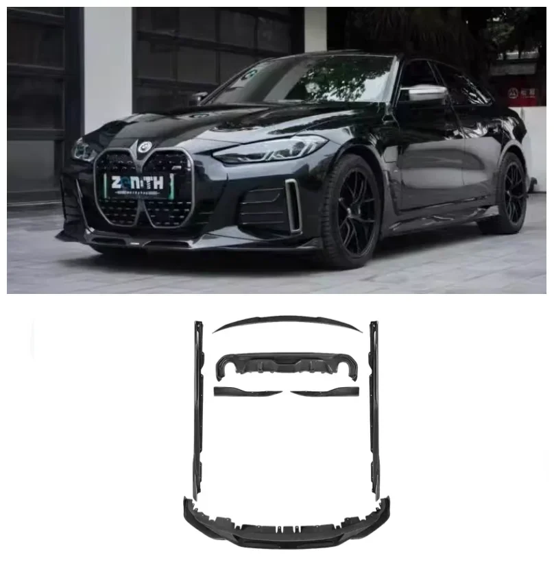 

For BMW 4 Series G26 i4 2021 2022 2023 2024 High Quality Carbon Fiber Front Lip Rear Diffuser Side Skirt Spoiler Body Kit