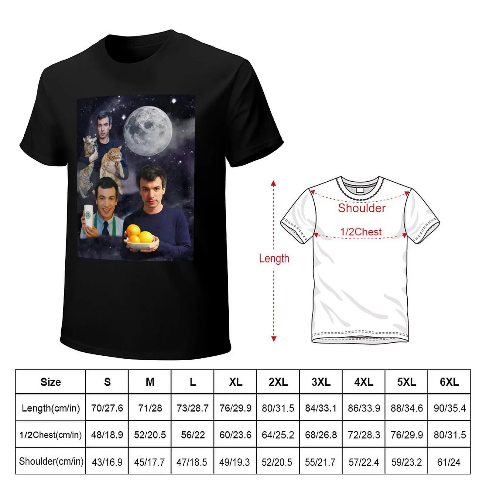 Nathan Fielder Dramatic Galaxy Wolf T-Shirt cotton tshirt 100% T-Shirt