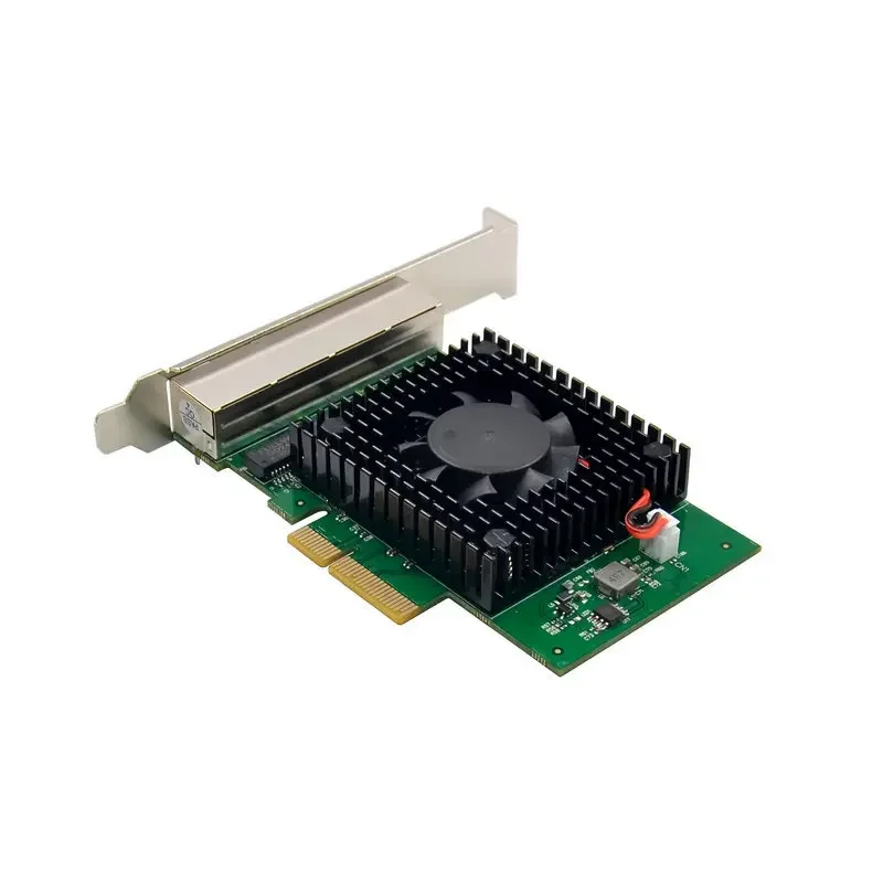 Adaptador de rede Gigabit Ethernet de servidor de quatro portas 2.5G PCI-E Desktop ESXI rota suave Qunhui I225
