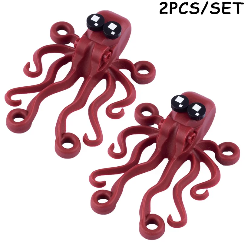 MOC Meerestiere Bausteine Teufelsrochen Hai Delfin Anglerfisch Koralle Muschel Seestern Oktopus Bausteine Spielzeug