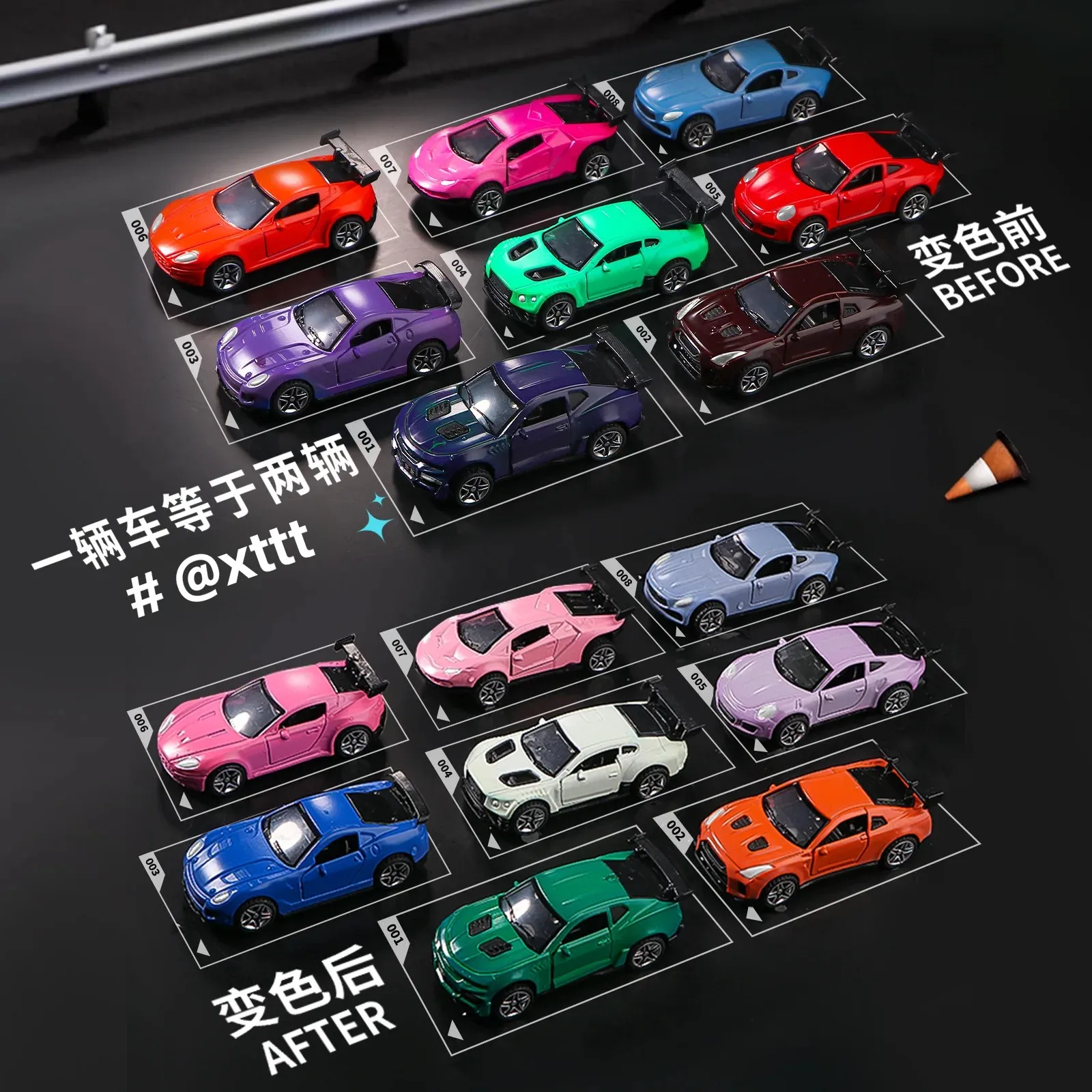 1:60 Color Change Alloy Car Toys for Kids Temperature Sensing Inertial Pull Back Mini Racing Cars Model for Boys Children Gifts